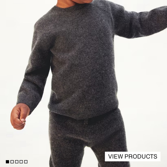 H&M premium cashmere dark grey sweater and pants size 2T - Picture 10 of 11